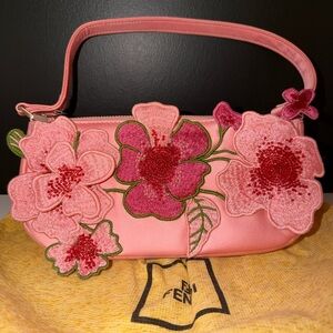 JW PEI Pink Floral Embellished Women's Bag